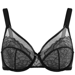 HSIA Enchante Unlined Lace Underwire Bra, 38D